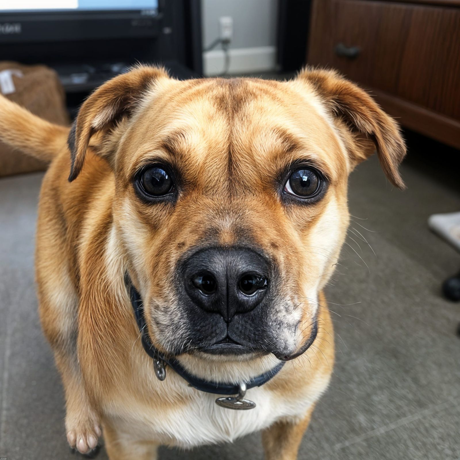 Adorable Guilty Expression on a Cute Creature