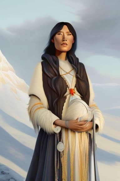 Inuit Goddess Pukkeenegak: Detailed Concept Art