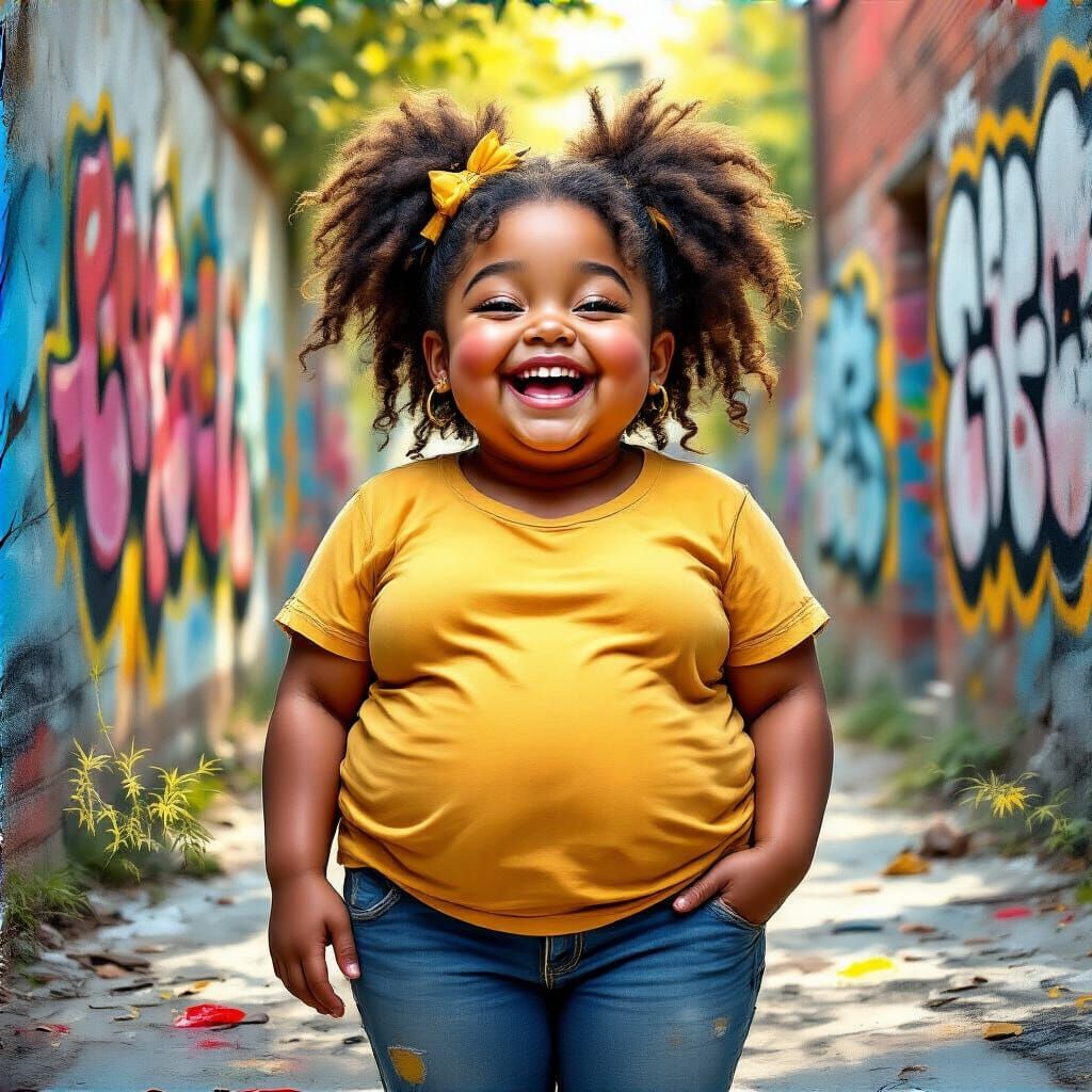 Black Girl Beaming on School Picture Day