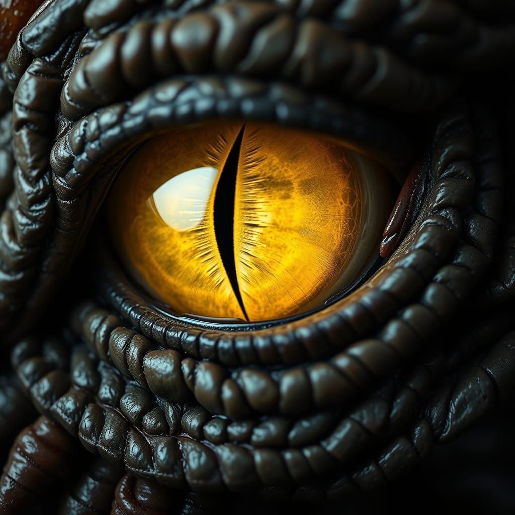 Ancient Dragon's Piercing Yellow Eye