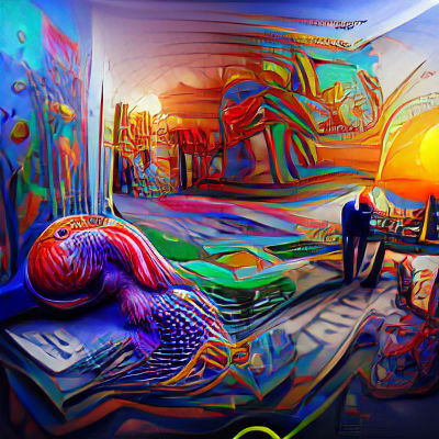 Cyberpunk Cityscape with Neon Lights and Flying Vehicles