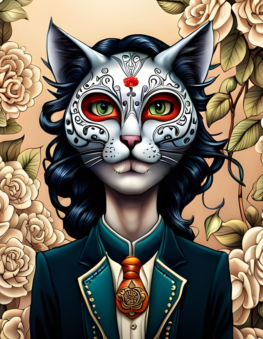 "Dia de los Muertos" Cat