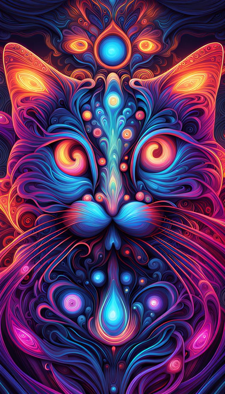 Vibrant Bioelectromagnetic Field in Neon Colors