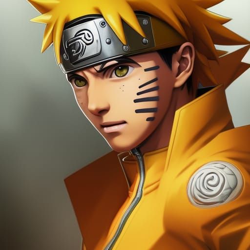 Naruto Portrait in Hyperdetailed Digital Art Style