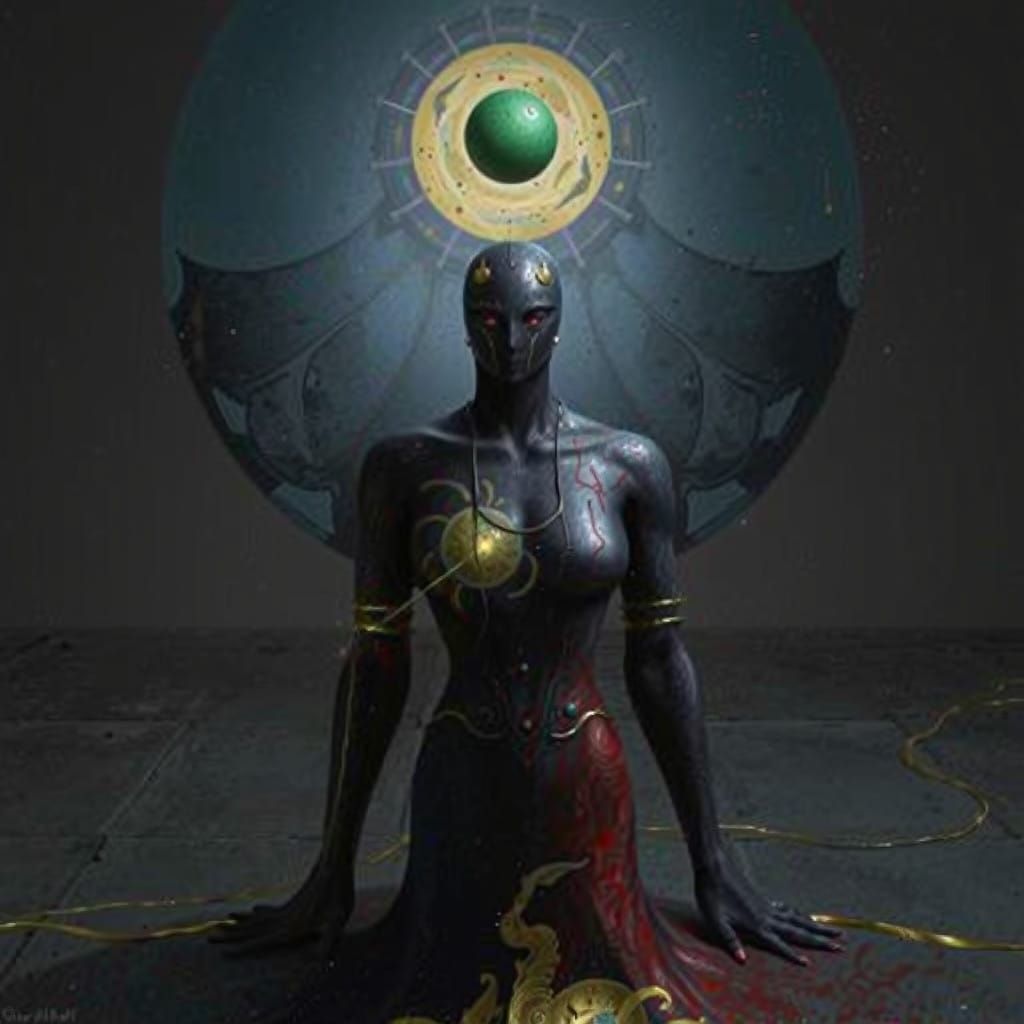 Psychedelic Surrealist Scene in Photorealistic Oil on Canvas