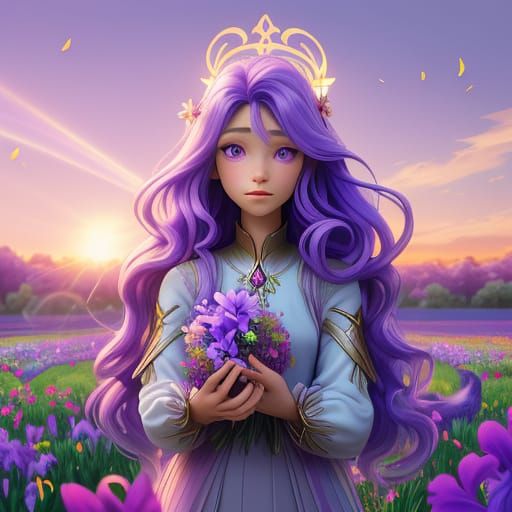 Lavender, Princess of Whimsy in a Floral Realm