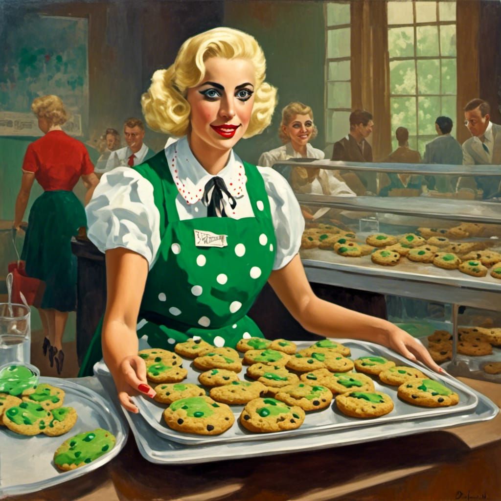 Lady Gaga Lookalike at 1950s Bake Sale