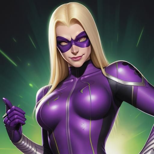 Teenage Supervillain in Purple Spandex Bodysuit