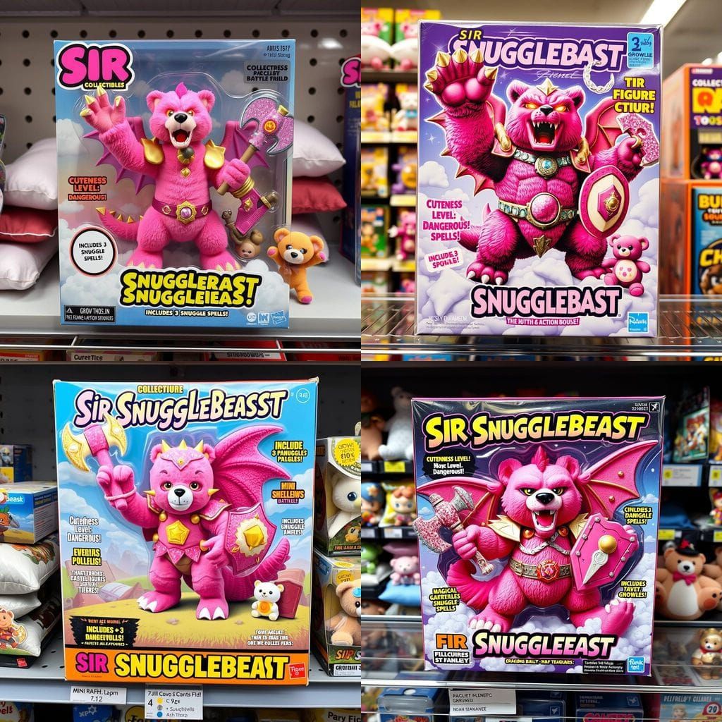 Fantasy Action Figure Box with Cuddly Dragon