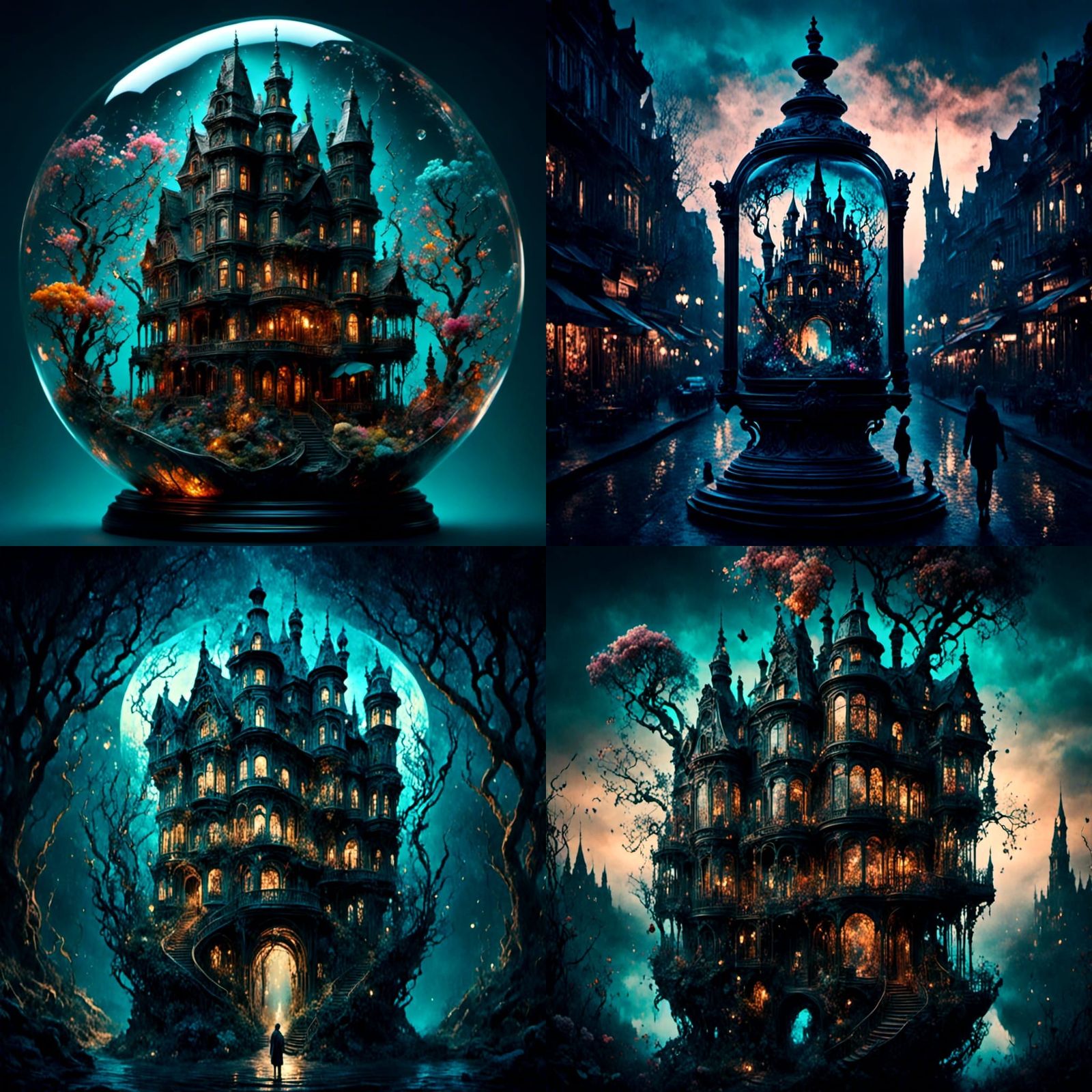 <lora:Eclipse:1.0> <lora:glass:1.0> "double exposure city in hourglass silhouette full portrait" intricate mystical perf...