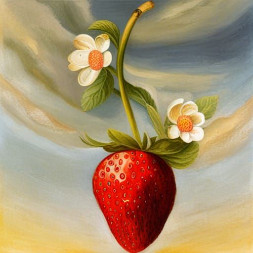 Heavenly Strawberry in Renaissance Style