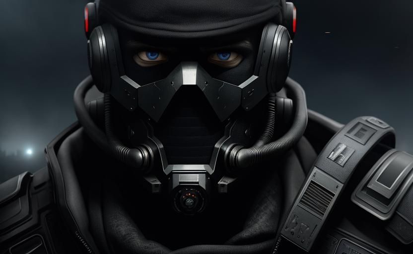 Hyperdetailed Spec Ops Operator Disintegrating