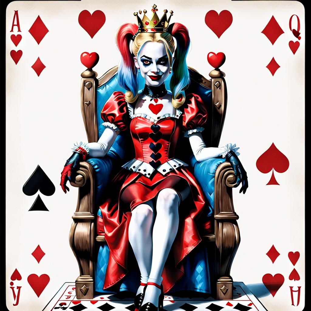 Harley Quinn as Queen of Hearts