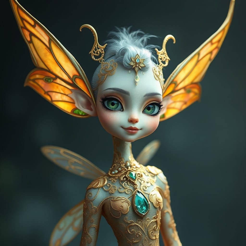 image of fairy creature like elf, has an elongated, slender ...