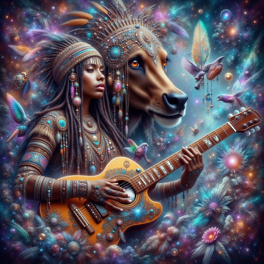 Ermete Trismegisto and Bob Marley Play Crystal Guitars