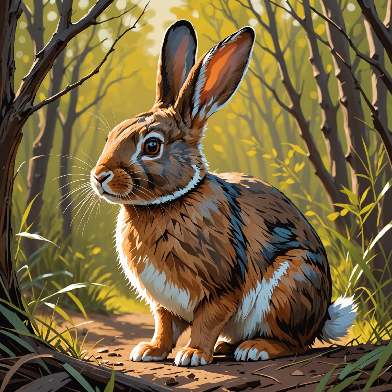 Sable Martin Rabbit Painting