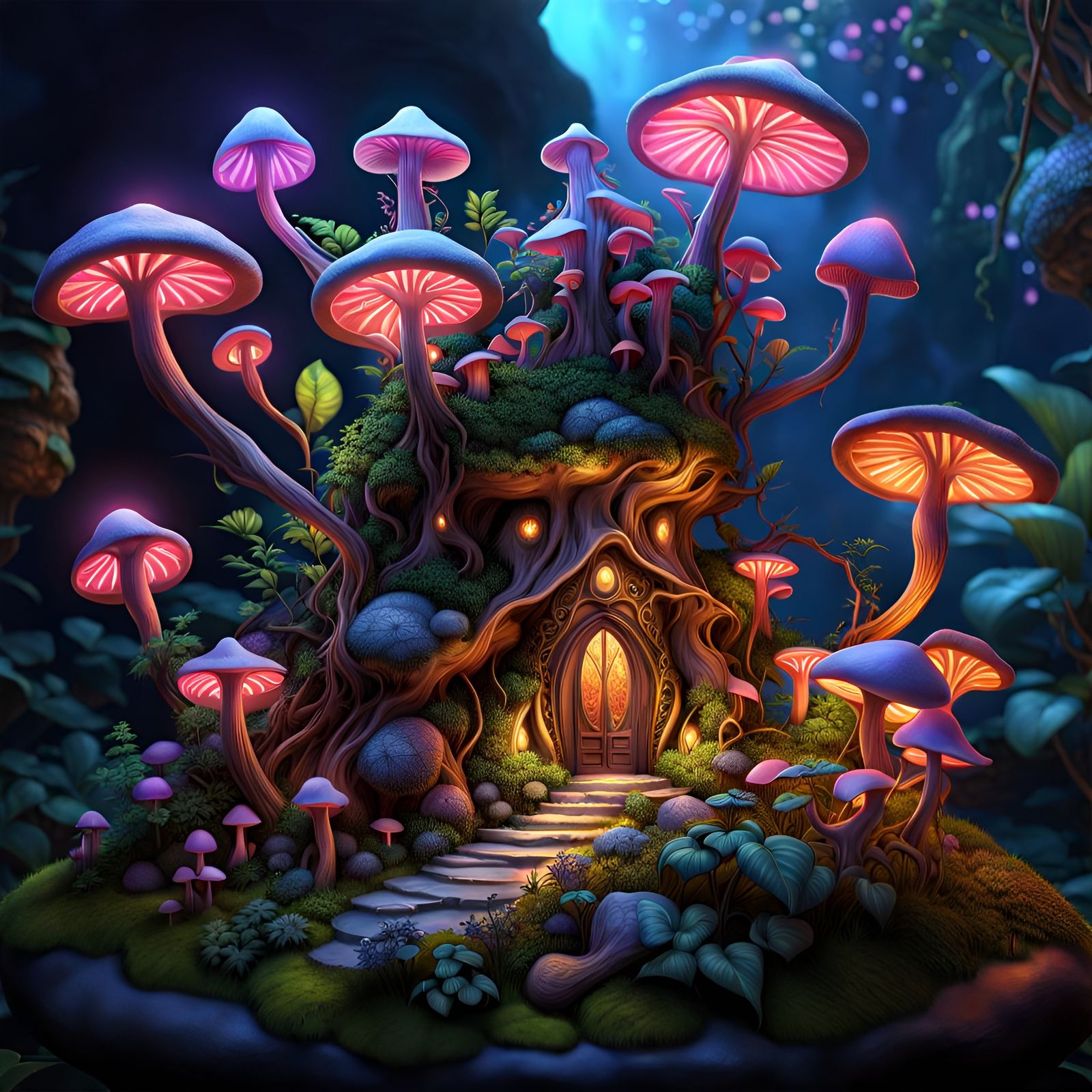 Magical Maximalist Garden at Twilight