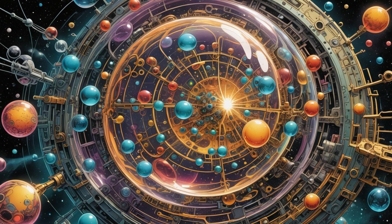 Colorful Particle Collision in Bubble Chamber