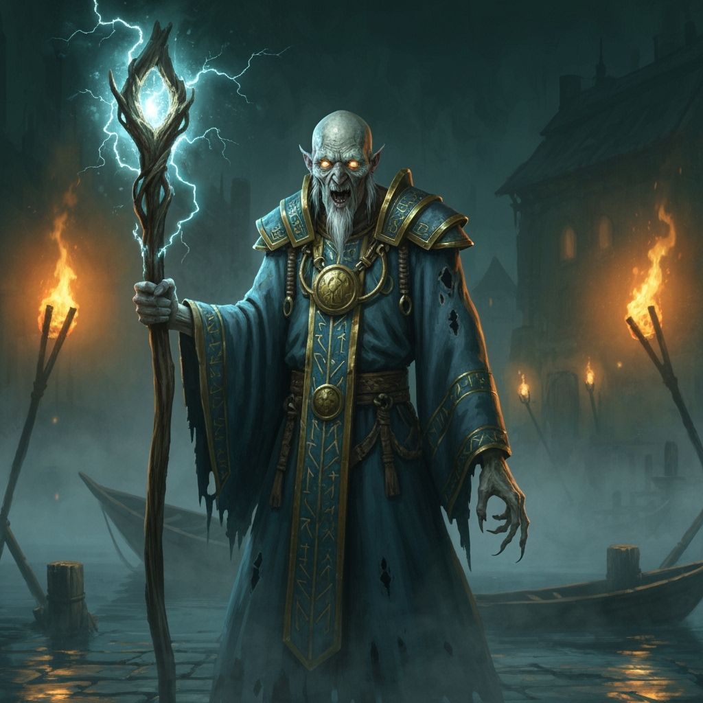 Ormus the Sorcerer in Blizzard Concept Art Style