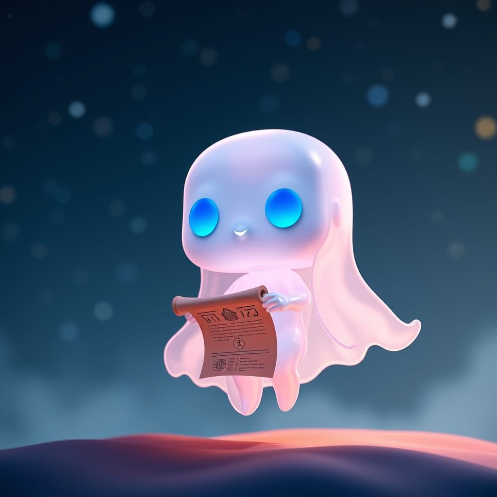 Ghost Funko Pop Art in Anime Style