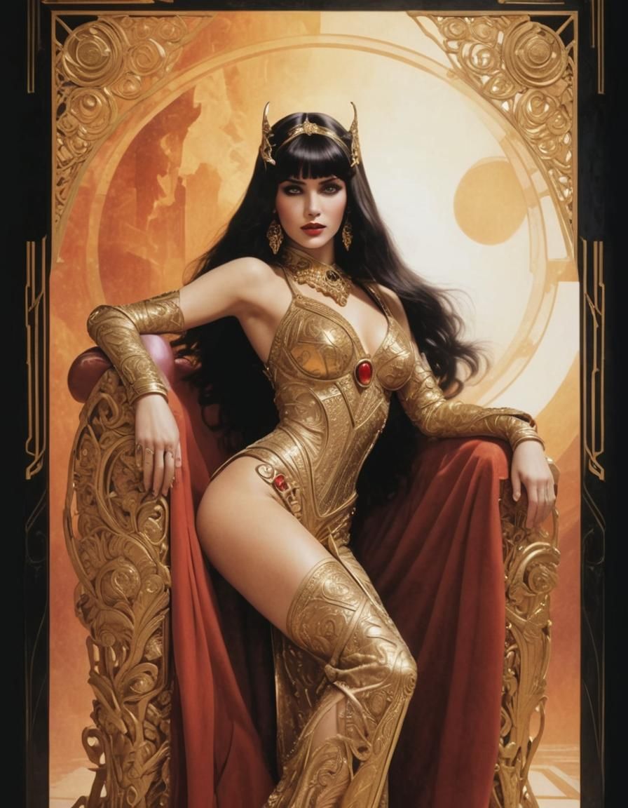 Dejah Thoris on Mars: Retro Sci-Fi Pin-Up