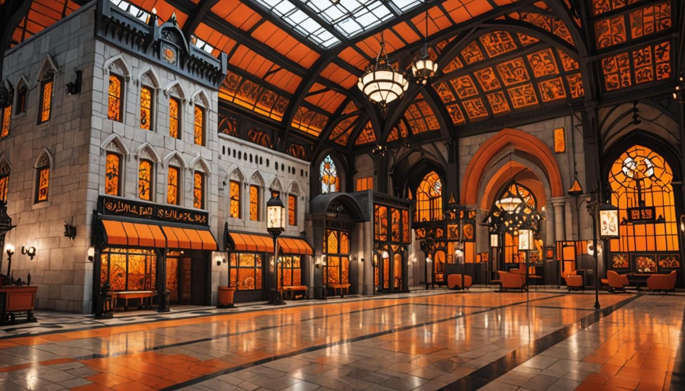 Ottoman Throne Room Mall in Retro-Futuristic Style