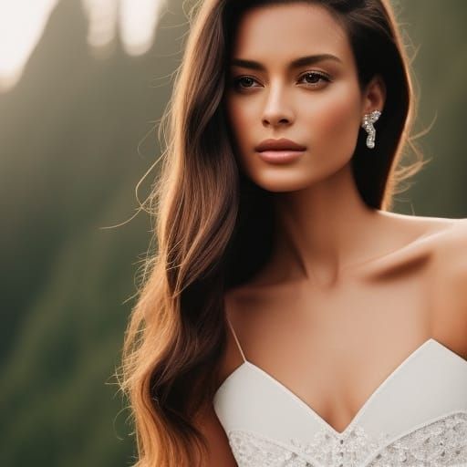 Portrait of a Beautiful Woman with Natural Features