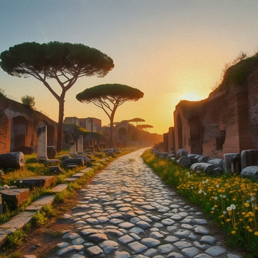 Golden Hour at Ostia Antica