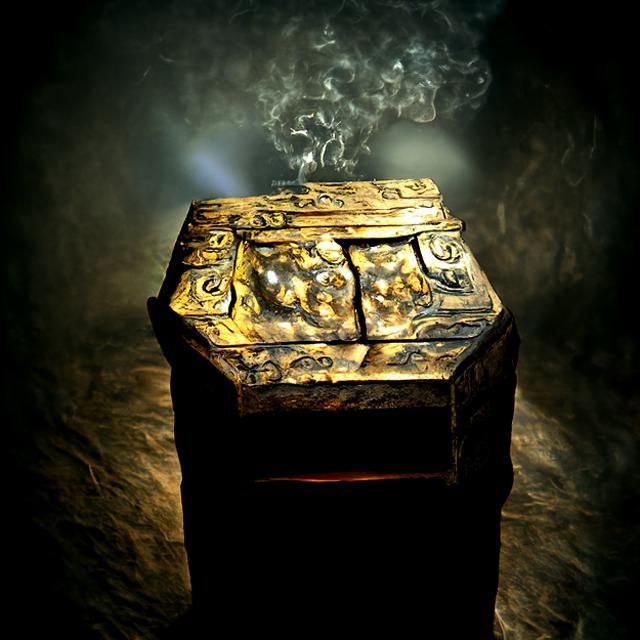 Mystical Pandora's Box in Ghostly Light