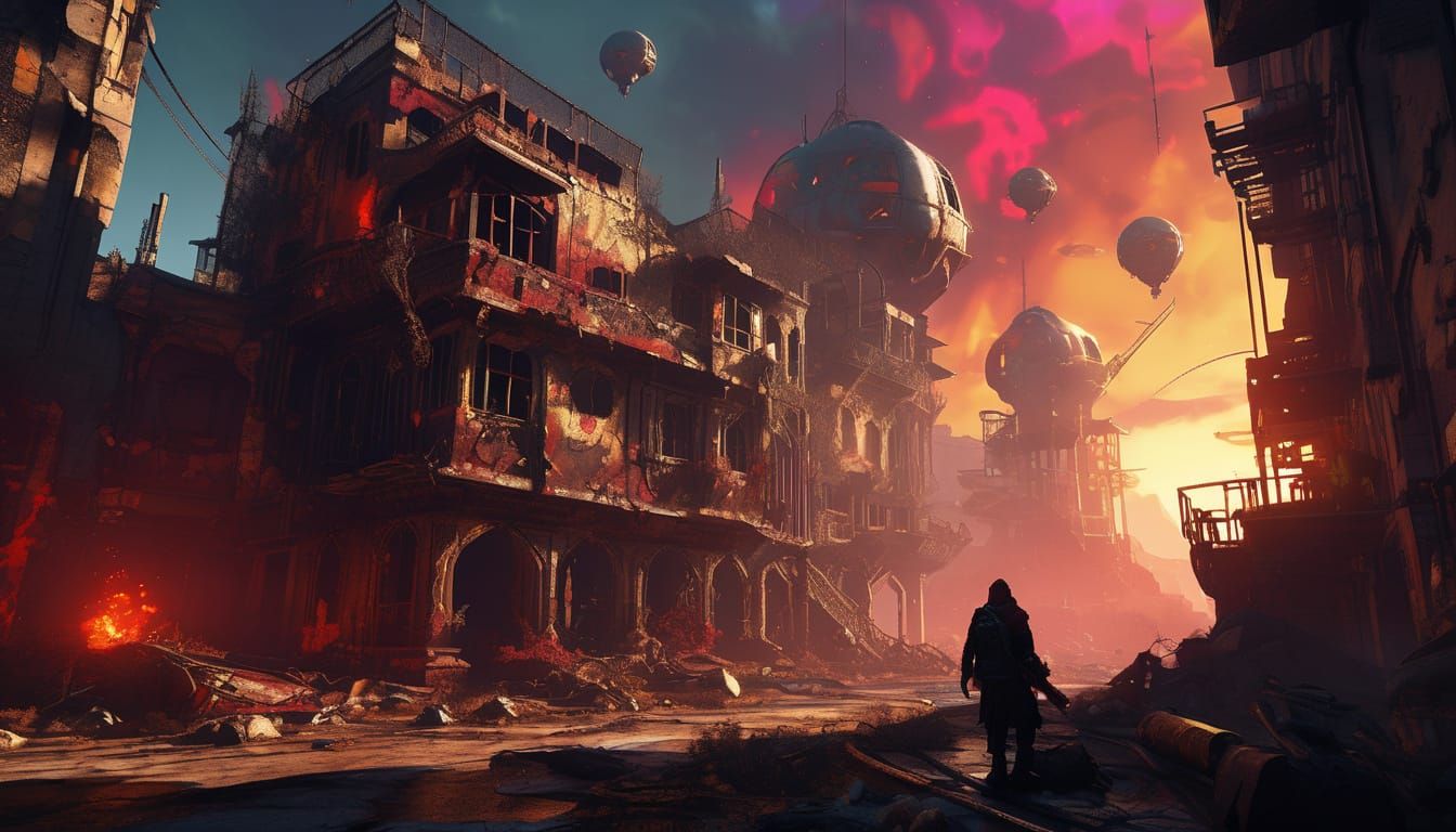 Post-Apocalyptic Messiah in Alcohol Ink Style