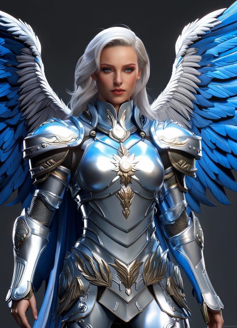 Holy Angel Knight in Silver Armor