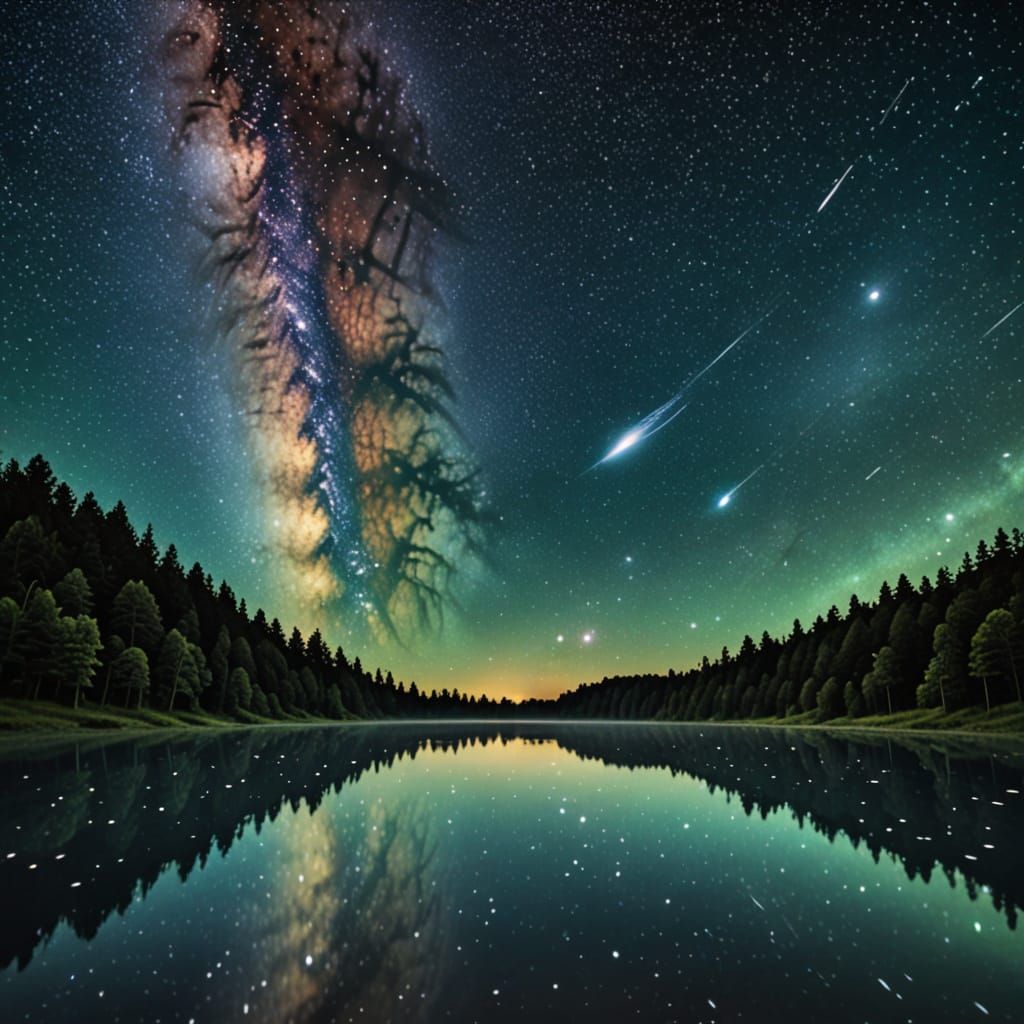 Swans Swimming in a Galactic Lake