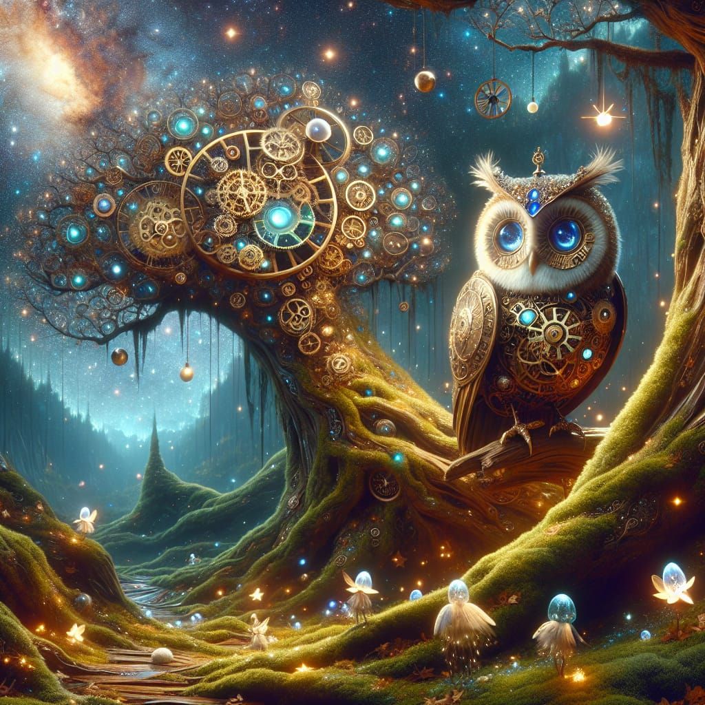 A clockwork owl