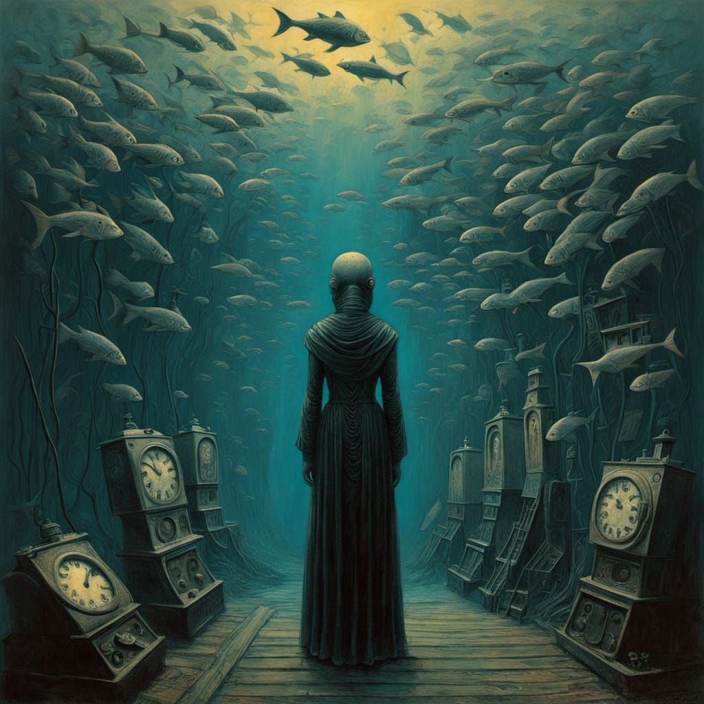 Surrealist Dreamscapes: A Woman's Ethereal Journey Through a...