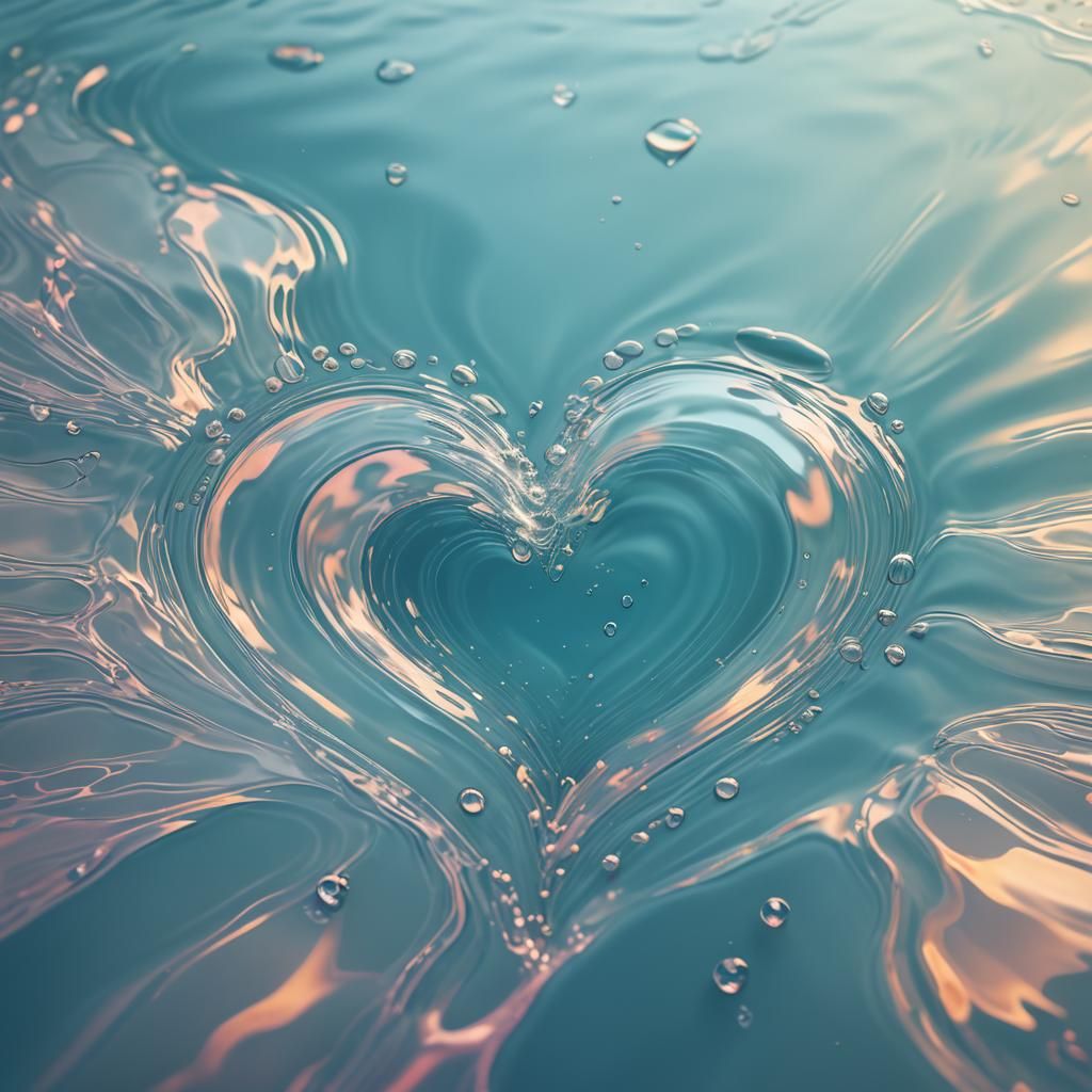 Underwater Heart: A Digital Art Masterpiece