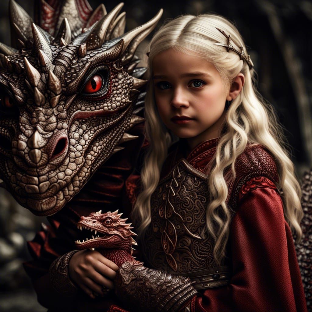 Targaryen Princess, Lannister Daughter, Baby Dragon