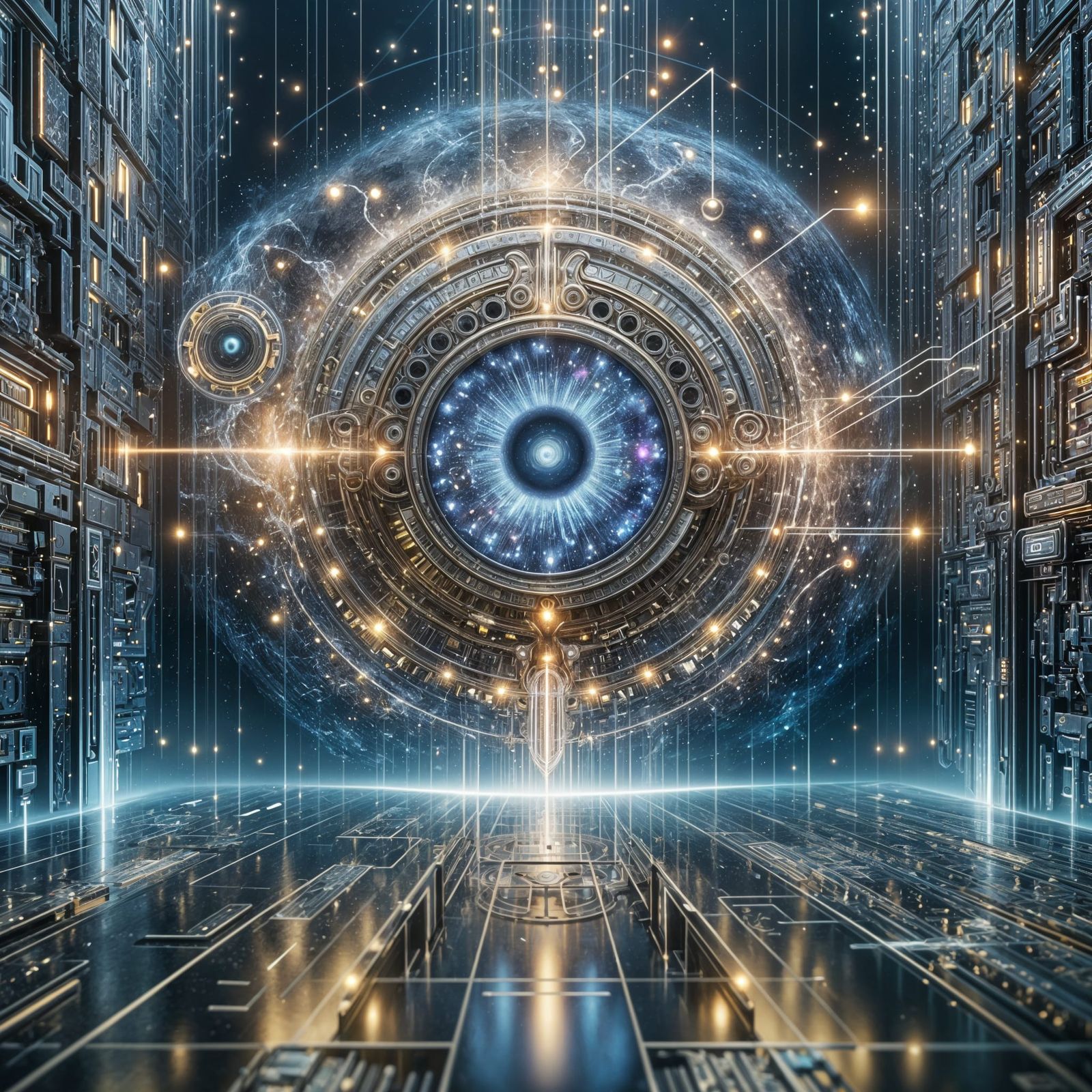 AI God: Neural Network Eye in Cosmic Processor