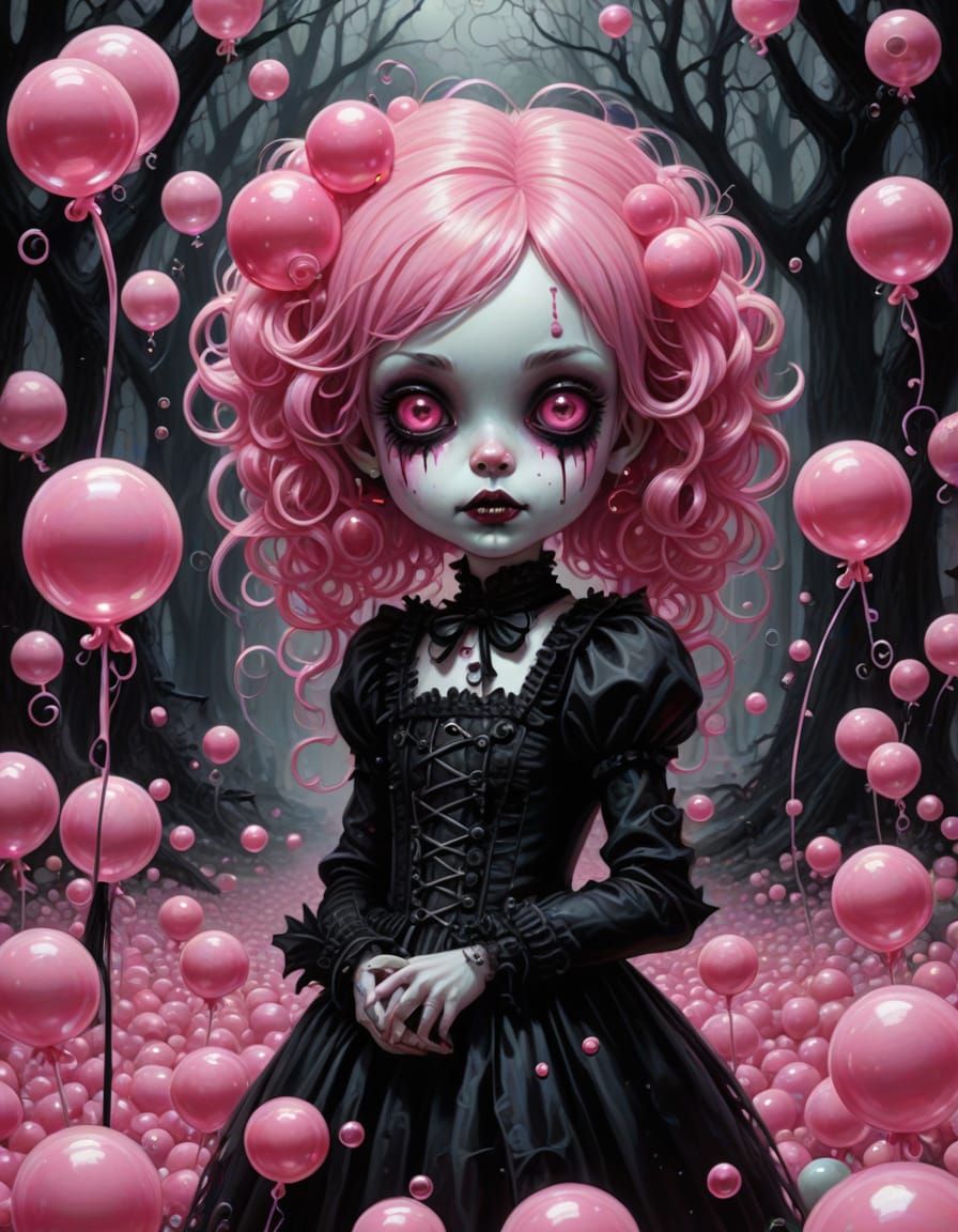Gothic Candy Wonderland in Pastel Pink