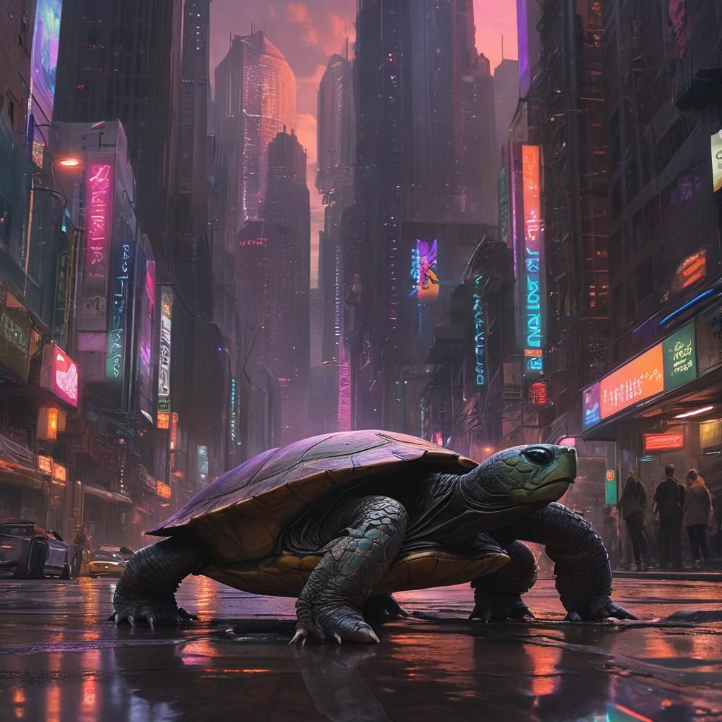 Metropolis on a Turtle: Futuristic Concept Art