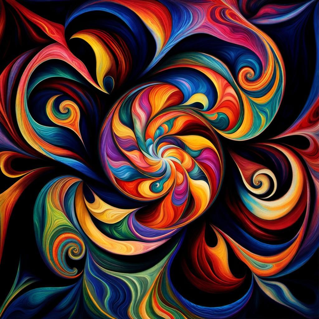 Abstract Star Field in Chagall Style