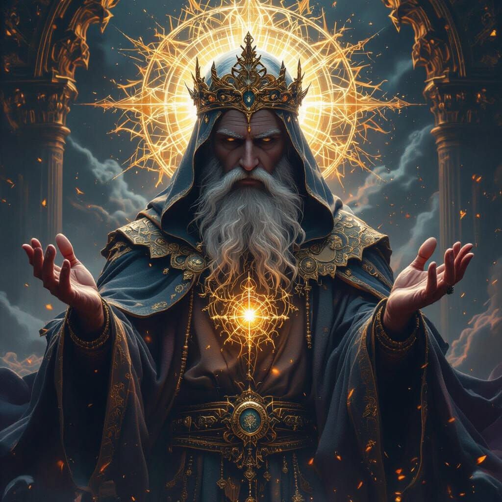 Supreme Being Concept Art in Fantastical Matte Painting Styl...