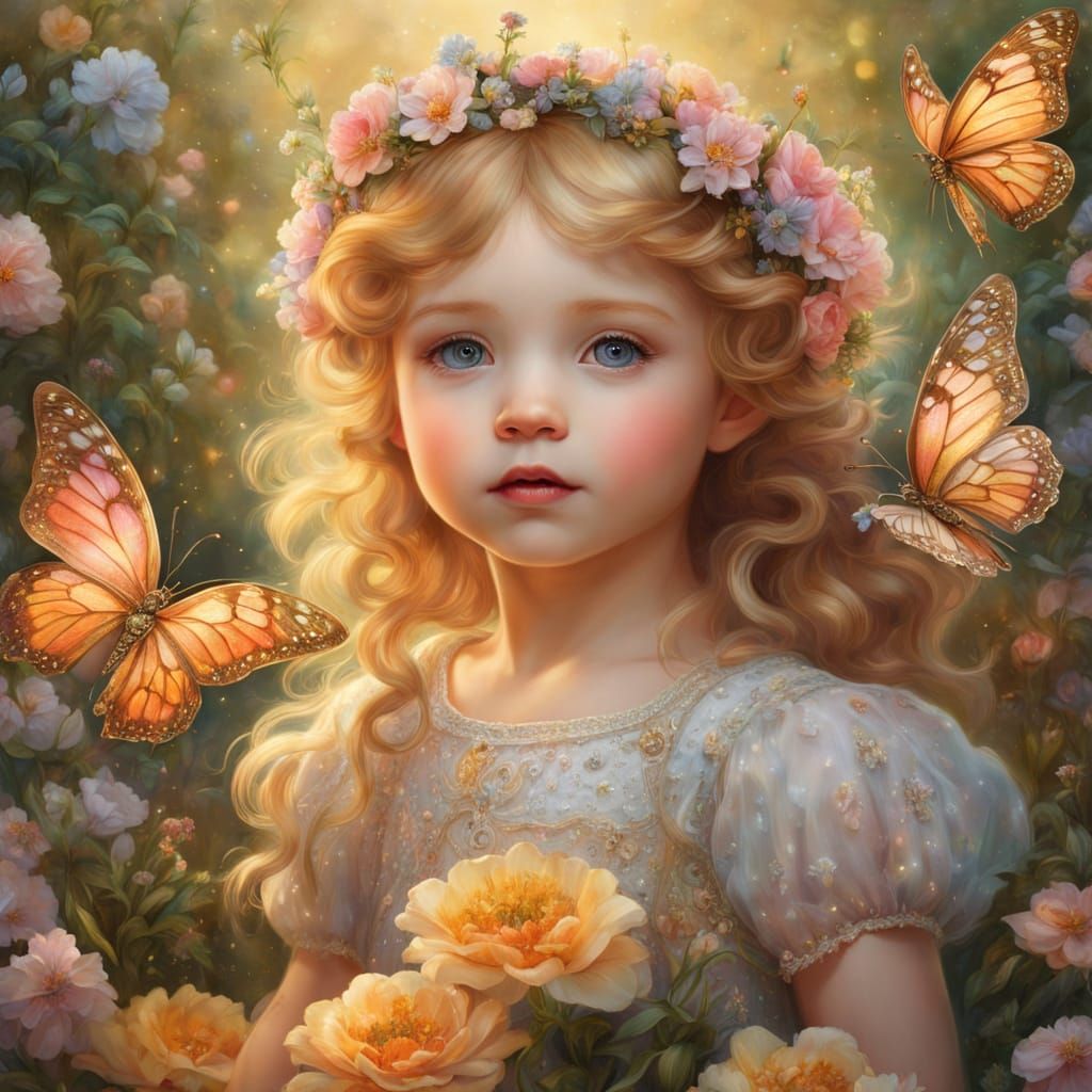 Enchanting Baby Fairy Portrait in Fantasy Realism