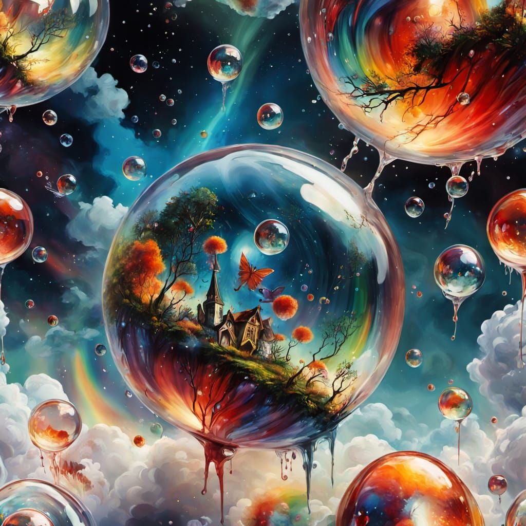 Surreal Fairyland in Glass Spheres: Renaissance Painting