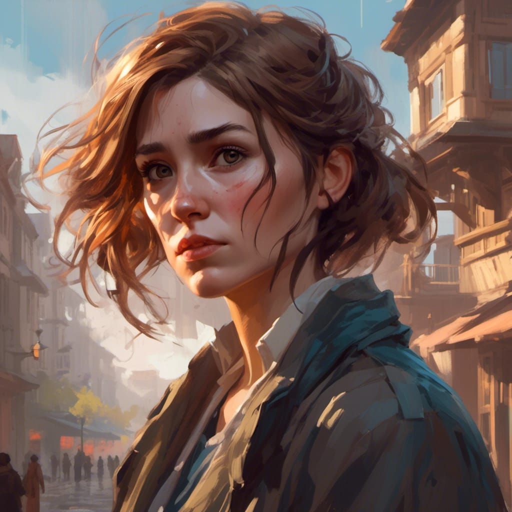 Sad Teacher Portrait in Artgerm, WLOP Style