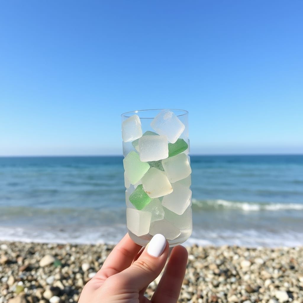 Sea Glass Abstract AI Art