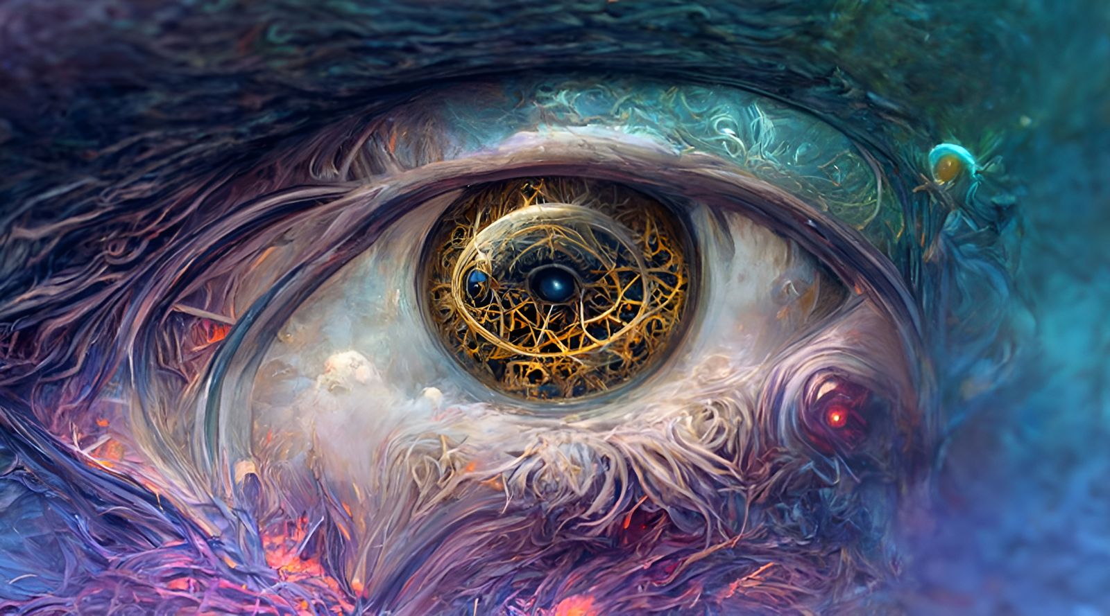Cosmic Eye of a Mad God: Hyperreal Digital Art