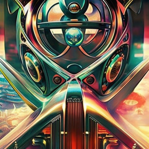 Retrofuturistic Dystopian Metropolis: A Macabre Storybook Il...