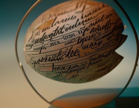 Globe of Asemic Writing in Unreal Engine 5