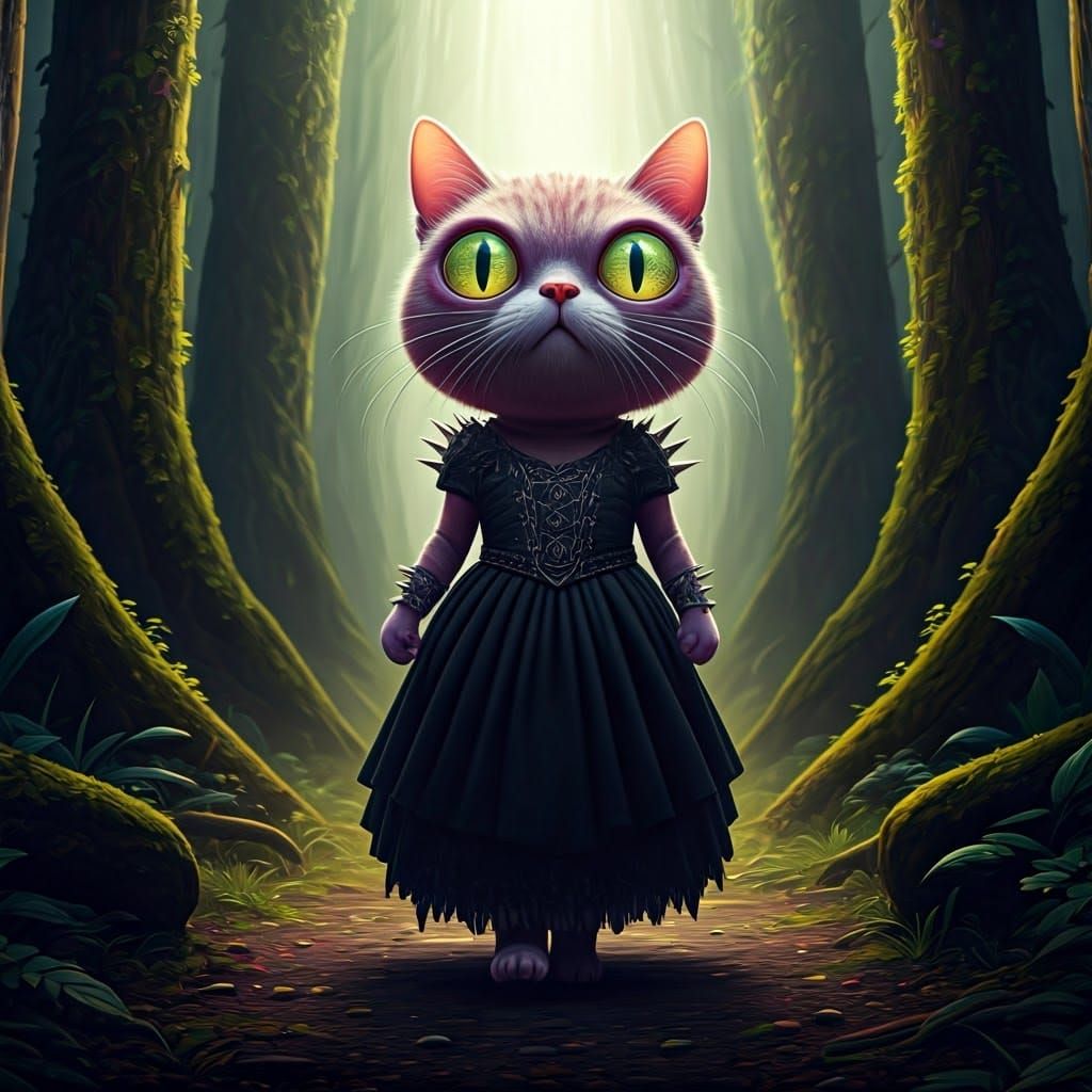 Big-Eyed Squid Kitten: Dark Forest Queen
