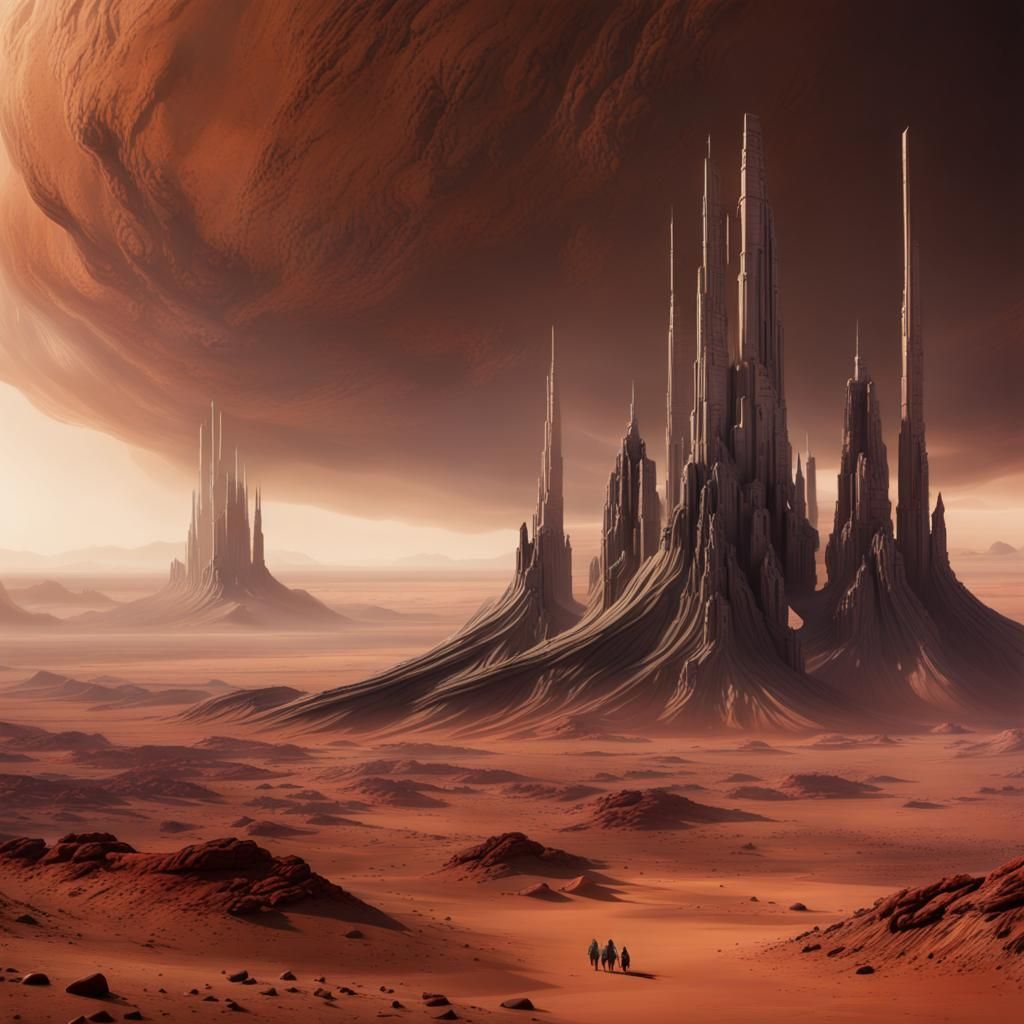 Epic Eldritch Mars: Dramatic Digital Matte Painting